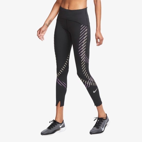 Nike Black and Purple Women's Leggings SZ XL - Picture 7 of 7